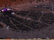 Birdsville Big Red Bash: Worlds Most Remote Music Festival big_red_bash_festival_eveing_aerial_view